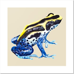 blue frog Posters and Art